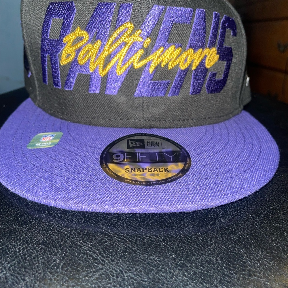 NFL Baltimore Ravens Black and Purple Snapback Hat